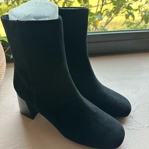 Anne Taylor Women's Flare Heel Suede Bootie Block Heel Dress Bootie Size 7.5